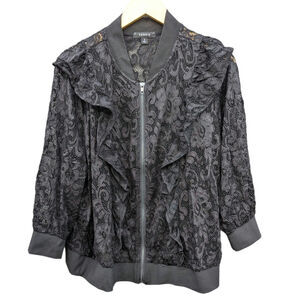 Witch Goth Vampire Torrid 2X Dark Romantic Black Lace Jacket Biker Whimsygoth